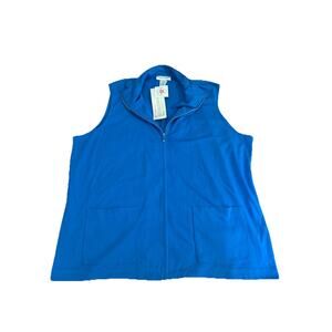 Women’s Size 1X Graver Studio Brand Blue Tank Top Blouse NWT